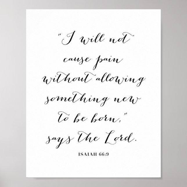 Isaiah 66:9 poster (Vorne)