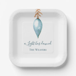 Isaiah 9:2 Elegante Moderne Wasserfarbe Weihnachte Pappteller