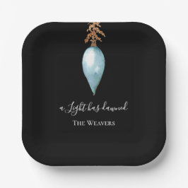 Isaiah 9:2 Elegante Moderne Wasserfarbe Weihnachte Pappteller