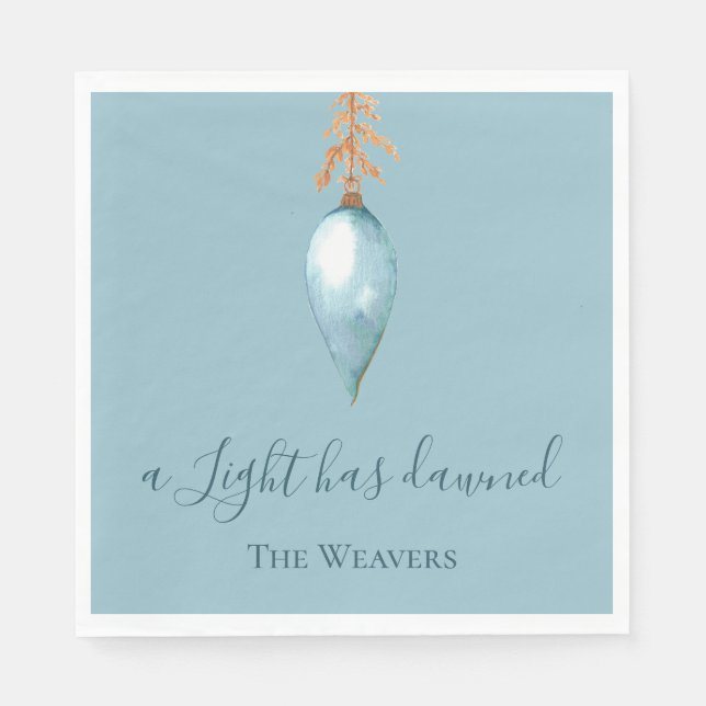 Isaiah 9:2 Original Wasserfarbe Christliche Weihna Serviette (Vorderseite)