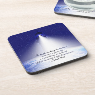 Isaiah 9:2 Weihnachts-Foto Getränkeuntersetzer