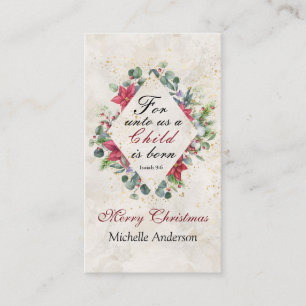 Isaiah 9:6 Denn für uns ist ein Kind geboren, Weih Visitenkarte