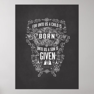 Isaiah 9:6 Für uns ein Kind ist Geborene Halbpensi Poster