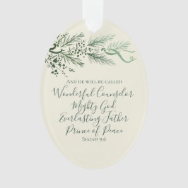 Isaiah 9:6 Personalisiert Modern Pine Christmas Ge Ornament