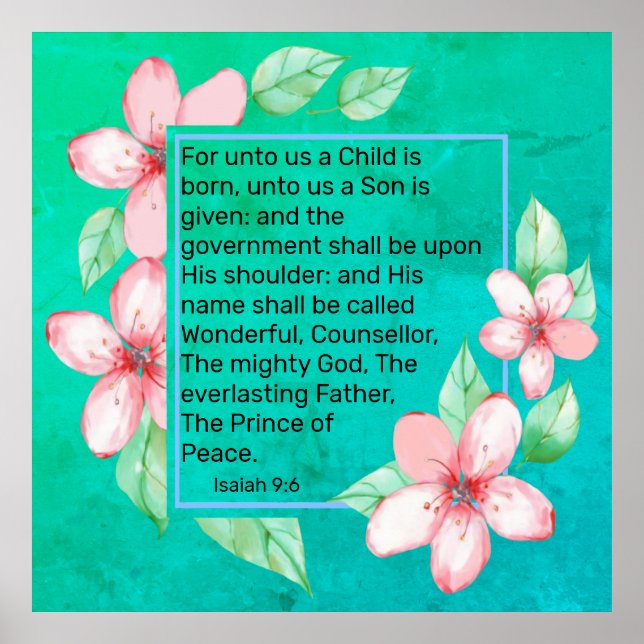 Isaiah 9:6 poster (Vorne)