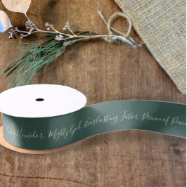 Isaiah 9:6 Prince of Peace Elegant Grünen Weihnach Satinband