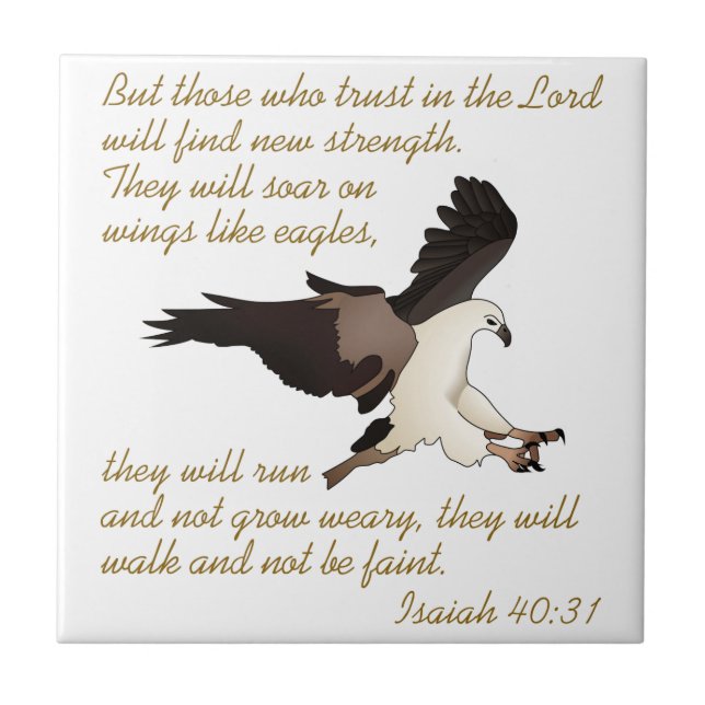 Isaiah Bible Verse Fliese (Vorderseite)