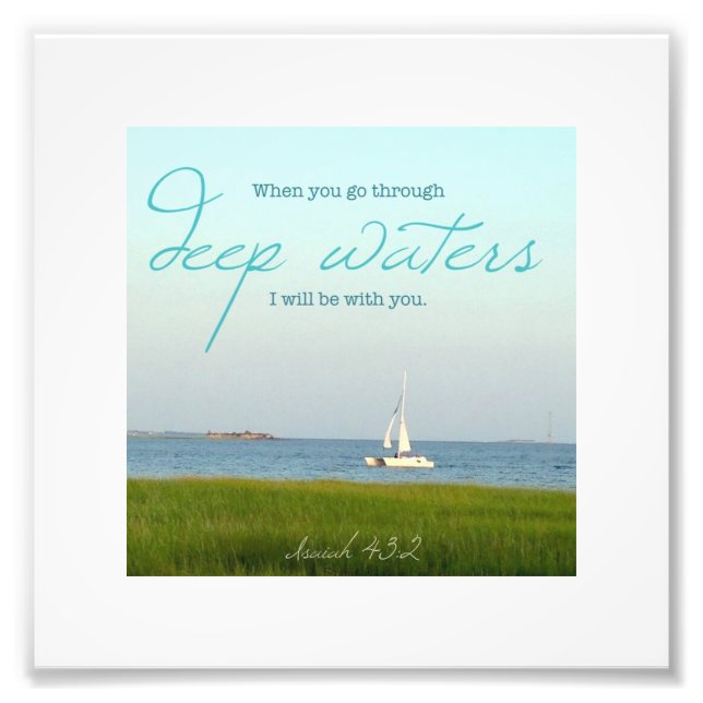 Isaisch 43:2 6"x6" Print Fotodruck (Vorne)