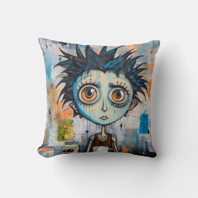 Isak Inkwell Morgenknebel Kissen (Vorderseite)