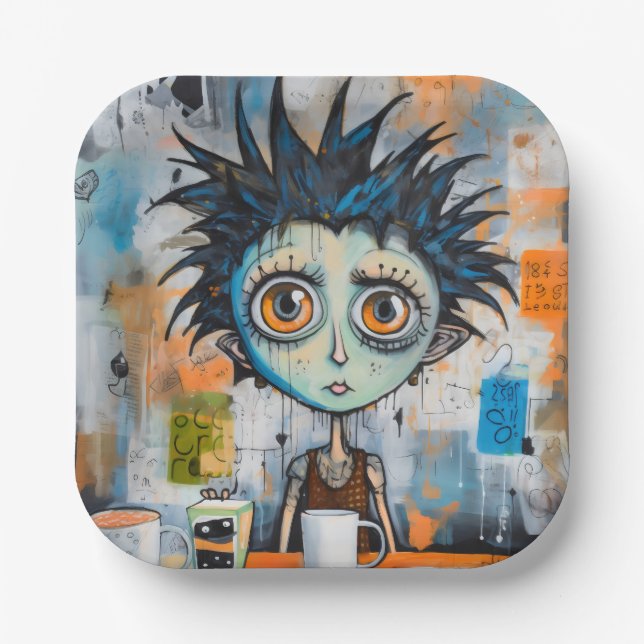 Isak Inkwell Morgenknebel Pappteller (Vorderseite)