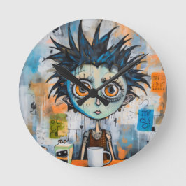 Isak Inkwell Morgenknebel Runde Wanduhr