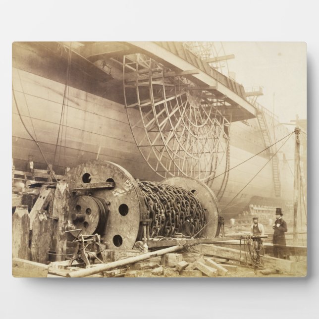 Isambard Kingdom Brunel (1806-59) neben dem Grea Fotoplatte (Vorderseite)