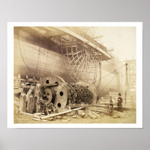 Isambard Kingdom Brunel (1806-59) neben dem Grea Poster