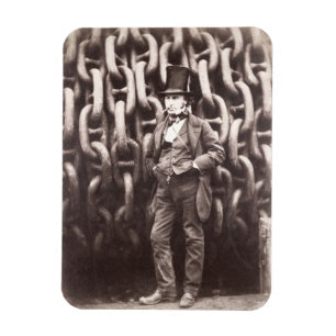 Isambard Königreich Brunel, stehend vor Magnet