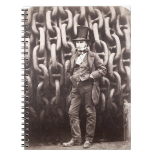 Isambard Königreich Brunel, stehend vor Notizblock