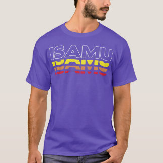 Isamu Vorname Lustig Vintage Sonnenuntergang Isamu T-Shirt
