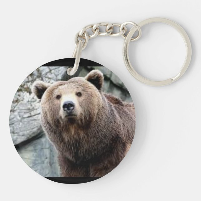 ISBD doppelseitige Schlüsselkette Brown bloß Schlüsselanhänger (Rückseite)