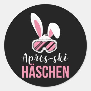 Ischgl Après-Ski Bunny Ski Skifahrer Snowboarden Runder Aufkleber