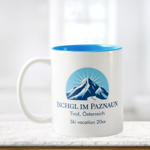 Ischgl im Paznaun Österreich Skigebiet Outfit Cap Zweifarbige Tasse