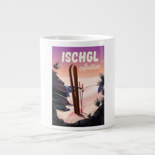 Ischgl Österreich Vintage-Skiplakat. Jumbo-Tasse