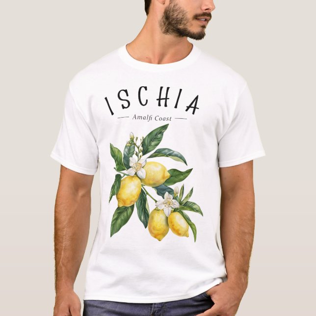 Ischia Amalfi Küste Italien Zitrone Italienisches  T-Shirt (Vorderseite)