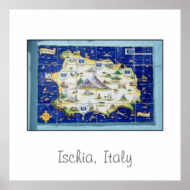 Ischia, Italien-Quadrat-Poster Poster (Vorne)