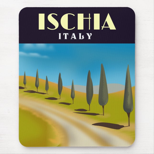 Ischia Italien Reiseplakat Mousepad (Vorne)