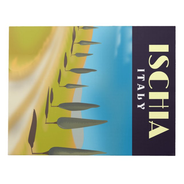 Ischia Italien Reiseplakat Notizblock (Vorderseite)