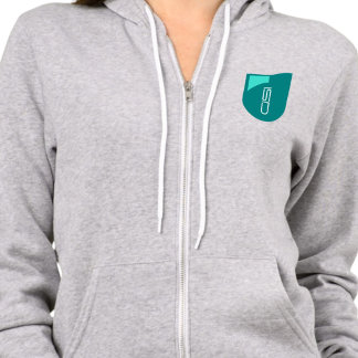 ISD Damen Türkis Logo-type Retro Hoodie