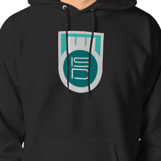 ISD Herren Türkis Blaugrün Logo Streetwear Retro Hoodie