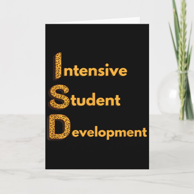 Isd Leopard Print Intermediate School District Sta Karte (Vorderseite)