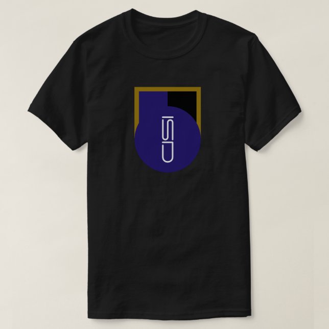 ISD Logotype Purple Black Gold Streetwear T-Shirt (Design vorne)