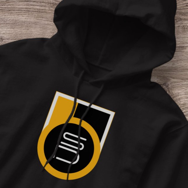 ISD Men's Black Gold Streetwear Retro  Hoodie (Von Creator hochgeladen)