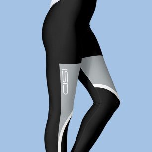 ISD Silver White Sportswear Fitness Retro Leggings