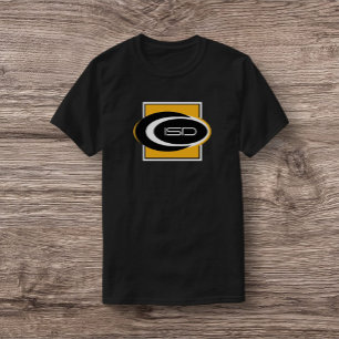 ISD Unisex Schwarz Gold Swoosh T-Shirt