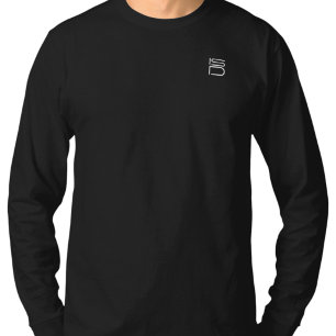 ISD Unisex Weißes Logo Basic Langarm T-Shirt