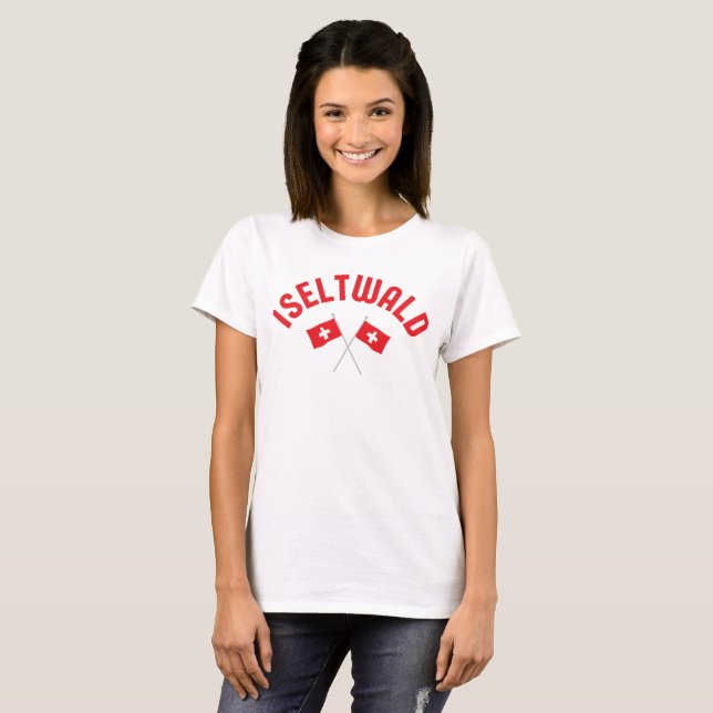 ISELTWALD Schweiz Flaggen T-Shirt (Vorne ganz)