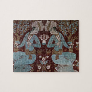 Isfahan-Artplatte, Perser, 17. Jahrhundert (Seide) Puzzle