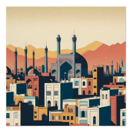 Isfahan in Grafik Poster