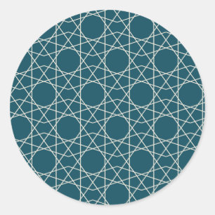 Isfahan-Perlen-Geometrie Runder Aufkleber