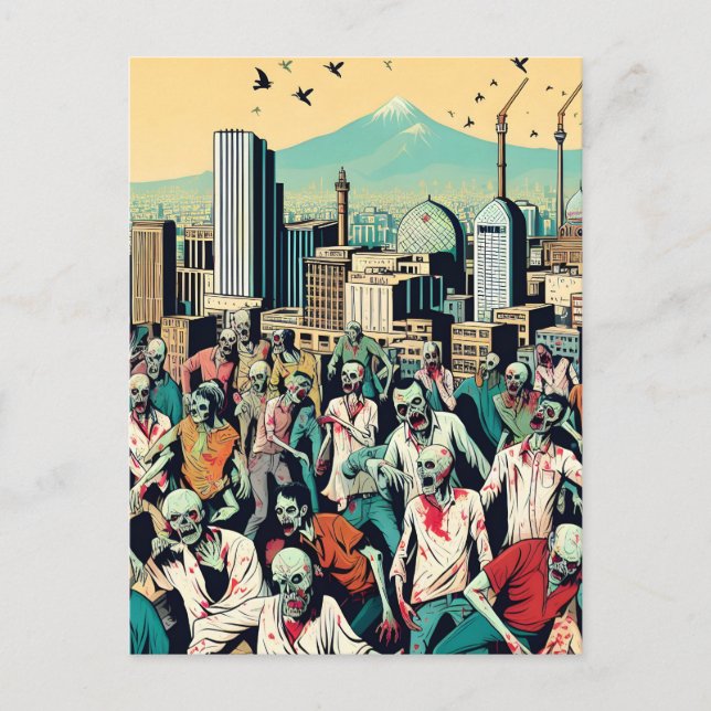 Isfahan with zombies - Persian (Iran) design Postkarte (Vorderseite)