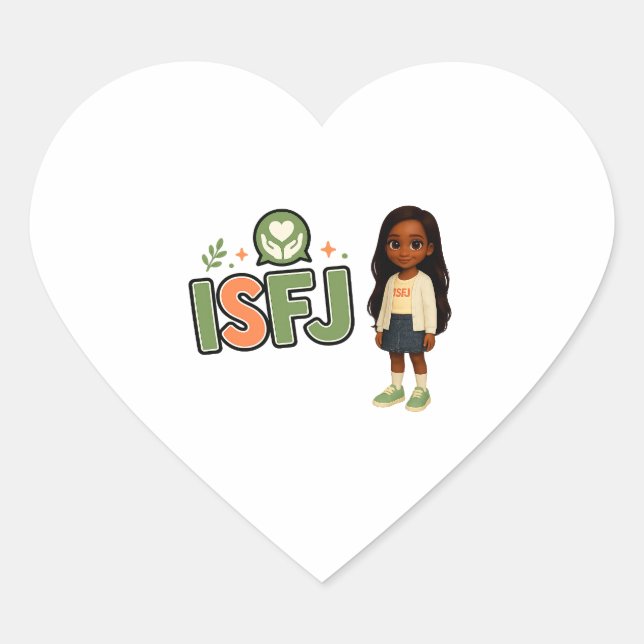 ISFJ — A Guardiã da Harmonia Herz-Aufkleber (Vorderseite)