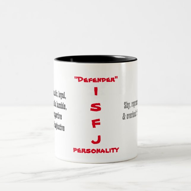 ISFJ Persönlichkeits-Tasse Zweifarbige Tasse (Mittel)