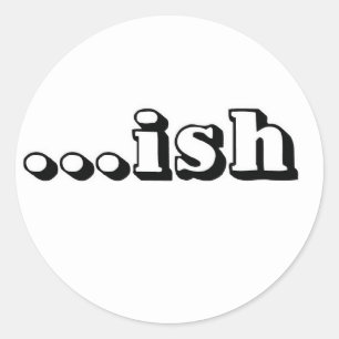 ish Logo Gewicht Runder Aufkleber