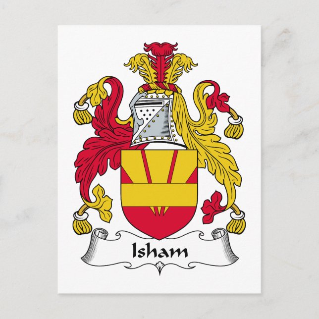 Isham Familienwappen Postkarte (Vorderseite)