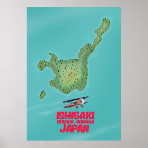 Ishigaki Okinawa, Japan-Karte Poster