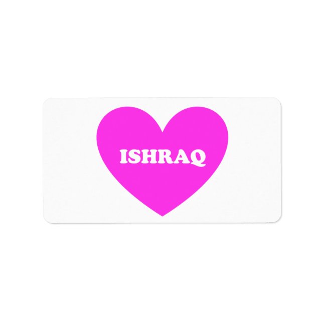 Ishraq Adressaufkleber (Vorne)