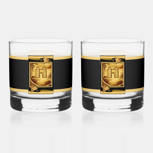 Ishtar Gate Trinkbehälter Set Whiskey Glass Whiskyglas (Vorderseite)