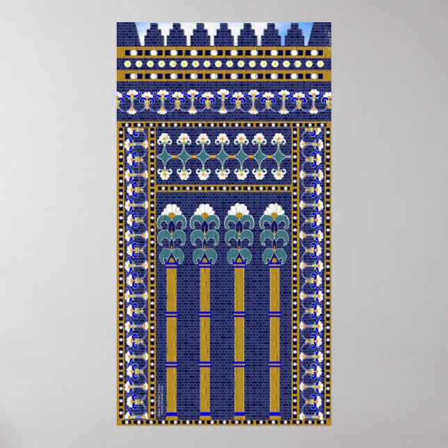Ishtar Gate Wall Blume drucken Poster (Vorne)