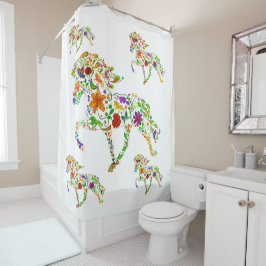 Isi Blume farbig Duschvorhang